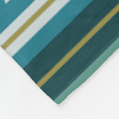 Monogram Blauwgroen blauw patroonblikvanger Fleece Deken (Hoek)