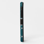 Monogram blauwgroen, donkere wolkendiamanten Case-Mate iPhone case (Achterkant/links)