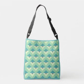 Monogram blauwgroen en blauw Geometrisch Patroon Crossbody Tas (Achterkant)