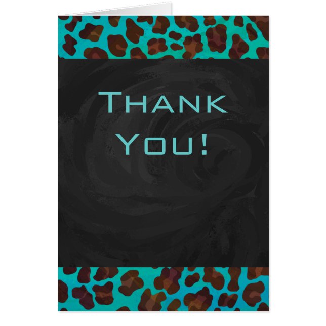 Monogram Blauwgroen en bruine luipaard (Voorkant)