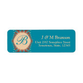 Monogram Blauwgroen Etiket (Voorkant)