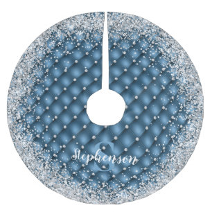 Monogram Blauwgroen getufte diamanten zilveren gli Kerstboom Rok