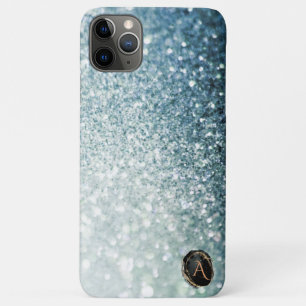 *~* Monogram BLAUWGROEN gradiënt Ombre Glitter Case-Mate iPhone Case