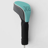 Monogram Blauwgroen of kies uw kleur Golfheadcover (Schuin)
