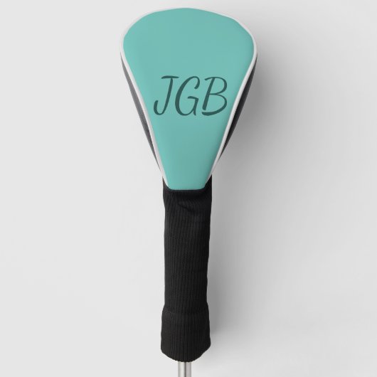Monogram Blauwgroen of kies uw kleur Golfheadcover (Voorkant)