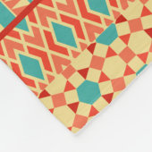 Monogram Blauwgroen Roze Abstract Tribal Print Pat Fleece Deken (Hoek)