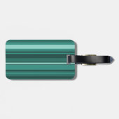 Monogram blauwgroen strepen bagagelabel (Achterkant horizontaal)