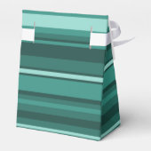 Monogram blauwgroen strepen bedankdoosjes (Achterkant)