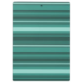 Monogram blauwgroen strepen klembord (Achterkant)