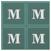 Monogram blauwgroen strepen stof (Close Up)