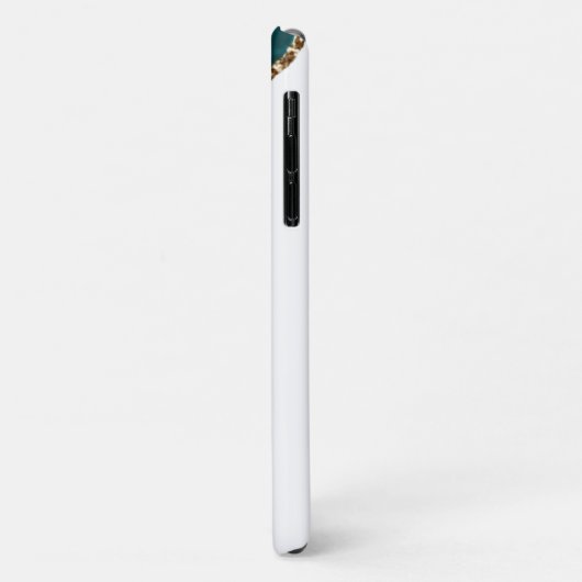 Monogram Blauwgroen Zilver Glitter Agate Chic Mode Case-Mate iPhone Case (Achterkant/links)