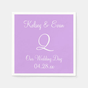 Monogram Bleek lavender Formele Volledige Kleur Na Servet