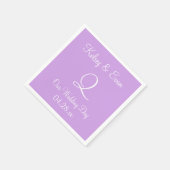 Monogram Bleek lavender Formele Volledige Kleur Na Servet (Hoek)