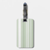 Monogram bleke groene strepen bagagelabel (Achterkant verticaal)