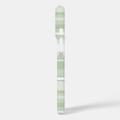 Monogram bleke groene strepen Case-Mate iPhone case (Achterkant / Links)