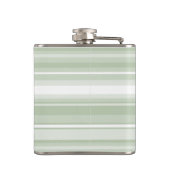 Monogram bleke groene strepen heupfles (Achterkant)