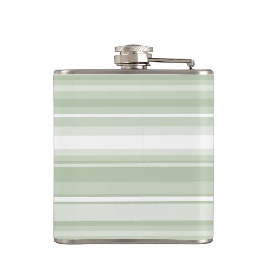 Monogram bleke groene strepen heupfles (Achterkant)