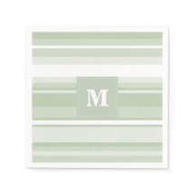Monogram bleke groene strepen