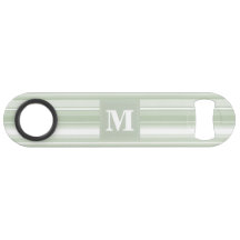 Monogram bleke groene strepen