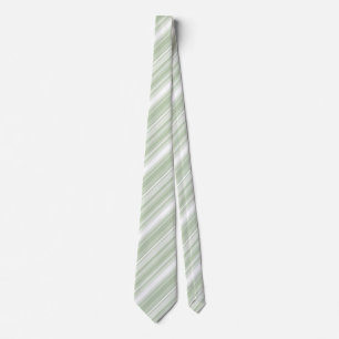 Monogram bleke groene strepen stropdas
