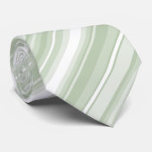 Monogram bleke groene strepen stropdas (Opgerold)