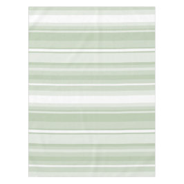 Monogram bleke groene strepen tafelkleed