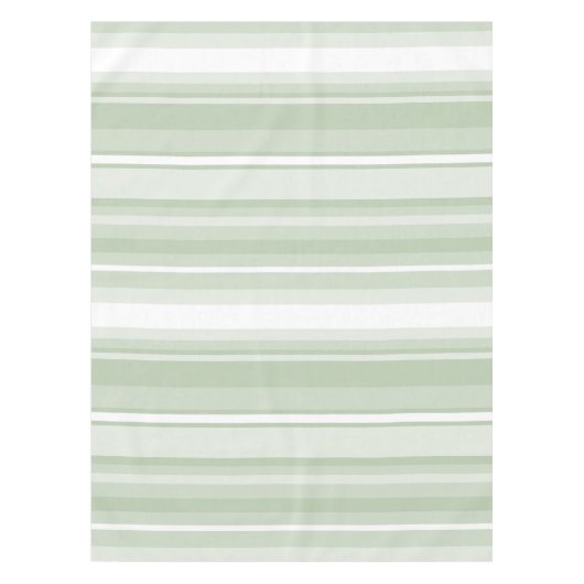 Monogram bleke groene strepen tafelkleed (Voorkant)