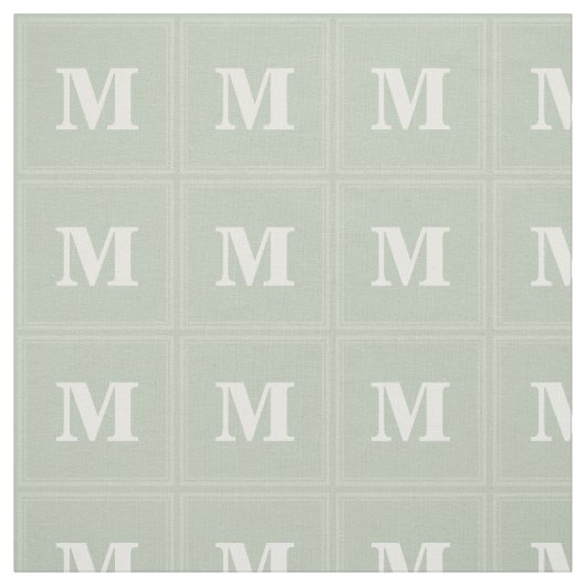 Monogram bleke groene vierkantjes stof (Swatch)