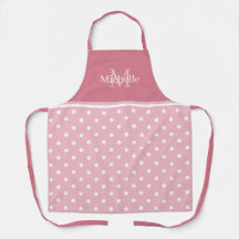 Monogram Bleke roze en witte pooldots