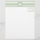 Monogram bleke strepen letterhead briefhoofd sjabloon (Voorkant)