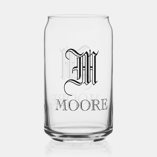 Monogram Blikvorm Glas (Voorkant)
