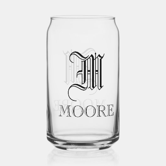 Monogram Blikvorm Glas (Achterkant)
