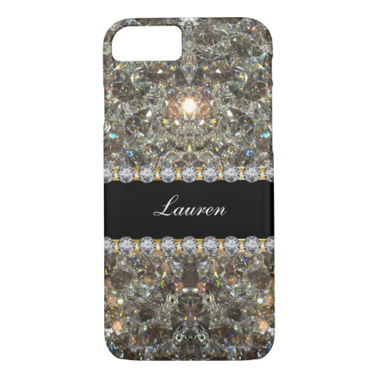 Monogram Bling Style Case-Mate iPhone Case (Achterkant)