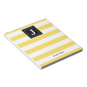 Monogram Blocnote Gele Stripes, zwart (Schuin)