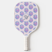 Monogram Bloem Hortensia Blad Patroon Witte Hand Pickleball Paddle (Voorkant)