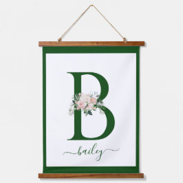 Monogram Bloem Letter B Hangend Wandkleed