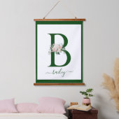 Monogram Bloem Letter B Hangend Wandkleed (Slaapkamer)