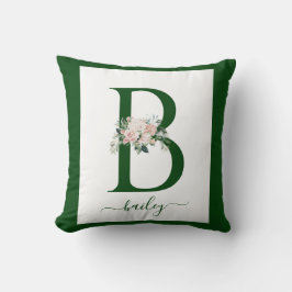 Monogram Bloem Letter B Kussen