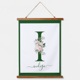 Monogram Bloem Letter I Hangend Wandkleed