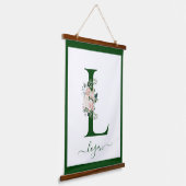 Monogram Bloem Letter L Hangend Wandkleed (Gebogen)