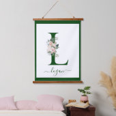Monogram Bloem Letter L Hangend Wandkleed (Slaapkamer)