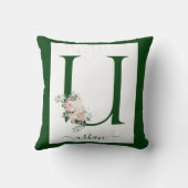 Monogram Bloem Letter U Kussen (Achterkant)