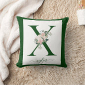 Monogram Bloem Letter X Kussen (Deken)