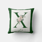 Monogram Bloem Letter X Kussen (Achterkant)