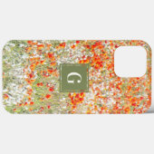 Monogram Bloem Moderne Meisjesachtige Wilde Bloeme Case-Mate iPhone Case (Achterkant (horizontaal))