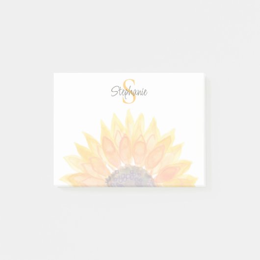 Monogram Bloem Post-it® Notes (Voorkant)