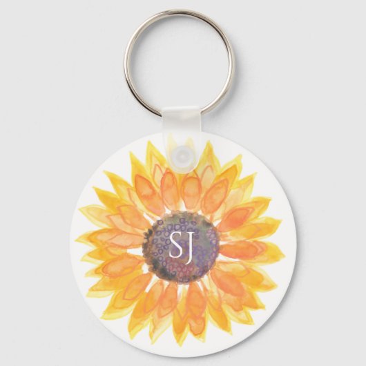 Monogram Bloem Sleutelhanger (Achterkant)
