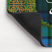 Monogram bloem van Schotse Tartans Muismat (Hoek)