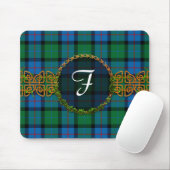 Monogram bloem van Schotse Tartans Muismat (Met muis)