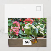 Monogram Bloembak Tuin Ansichtkaart Briefkaart (Voorkant / Achterkant)